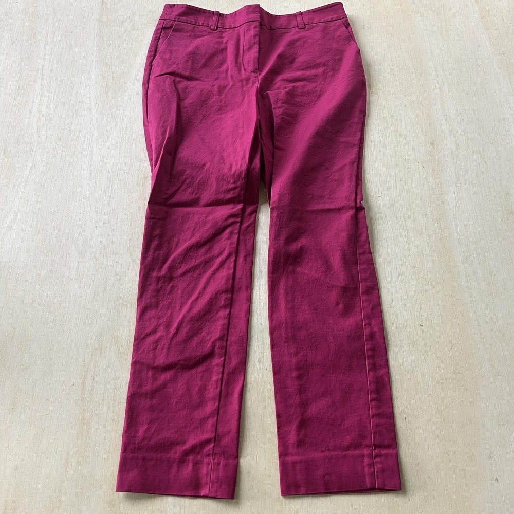 Boden Chino Pants Womens 10R Pink Twill Regular Fit Flat Front Pockets Office